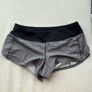 Grey speed up Lululemon shorts